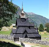 Borgund Stabkirche mit angeschlossenem Museum