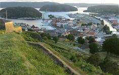 Halden Hafen: Von der Festung aus guter Blick hinunter ...