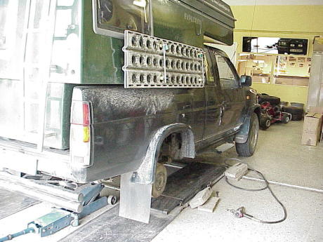 ... und das Redaktionsfahrzeug unten ohne ...