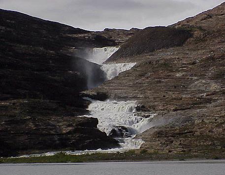 ... Ann�herung an den Gletscherabfluss ...