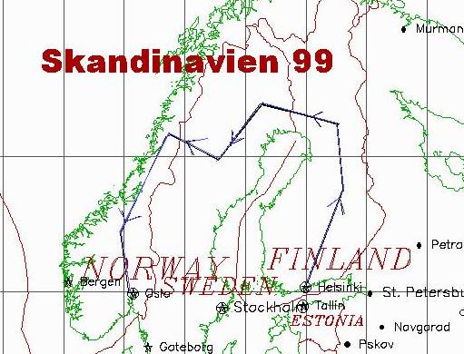Karte: Skandinavien 99 ...