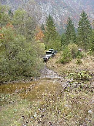 ... hier kann man im Wald auch mal furten ...