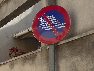 Halbjhrliche wechselnde Parkverbotsseiten ...