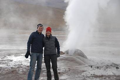 Einer der Geysire von El Tatio ...