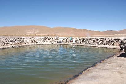 Badebecken bei den Geysiren
