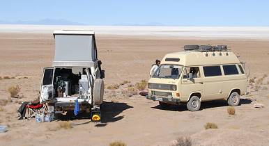 Wolf und Alletha unterwegs im VW Bus Synchro ...