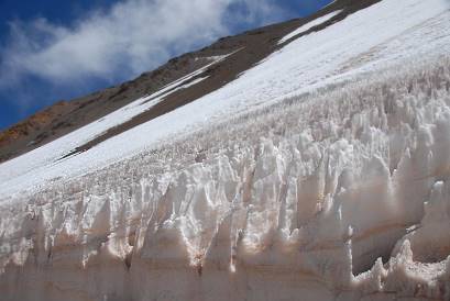 Bizarre Schneeformationen ...
