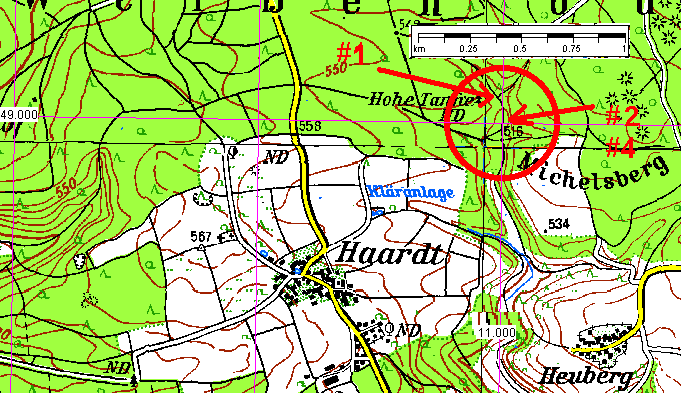 Die Umgebung von N49� E011� - ein heftig besuchtes Areal!