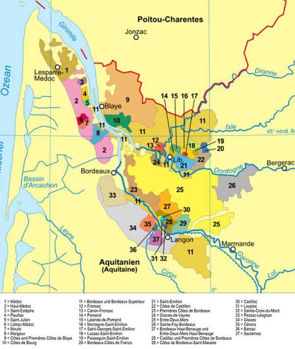 Anbaugebiet Bordeaux