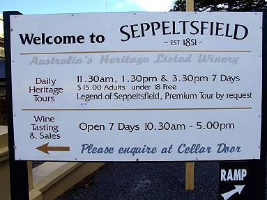 Weiter zu Seppeltsfield ...